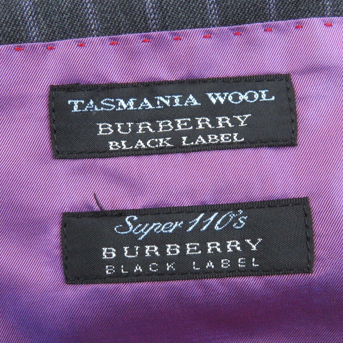 BURBERRY BLACK LABEL suit Outer material: 100% wool, Lining: Cupra, Lining: Polyester, Part: Cupra, (Outer material Super 110S ) Dark Gray Purple mens 165 36R