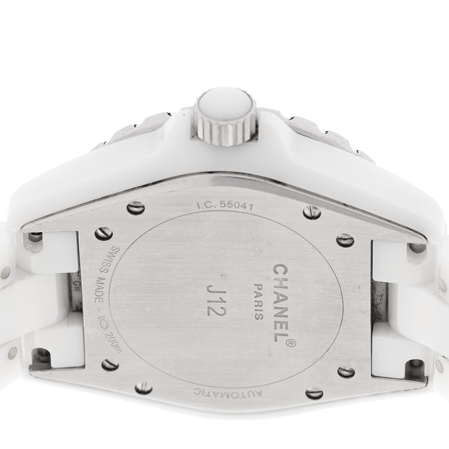 Stainless Steel Ceramic Diamond Dial 38mm J12 Automatic Watch White