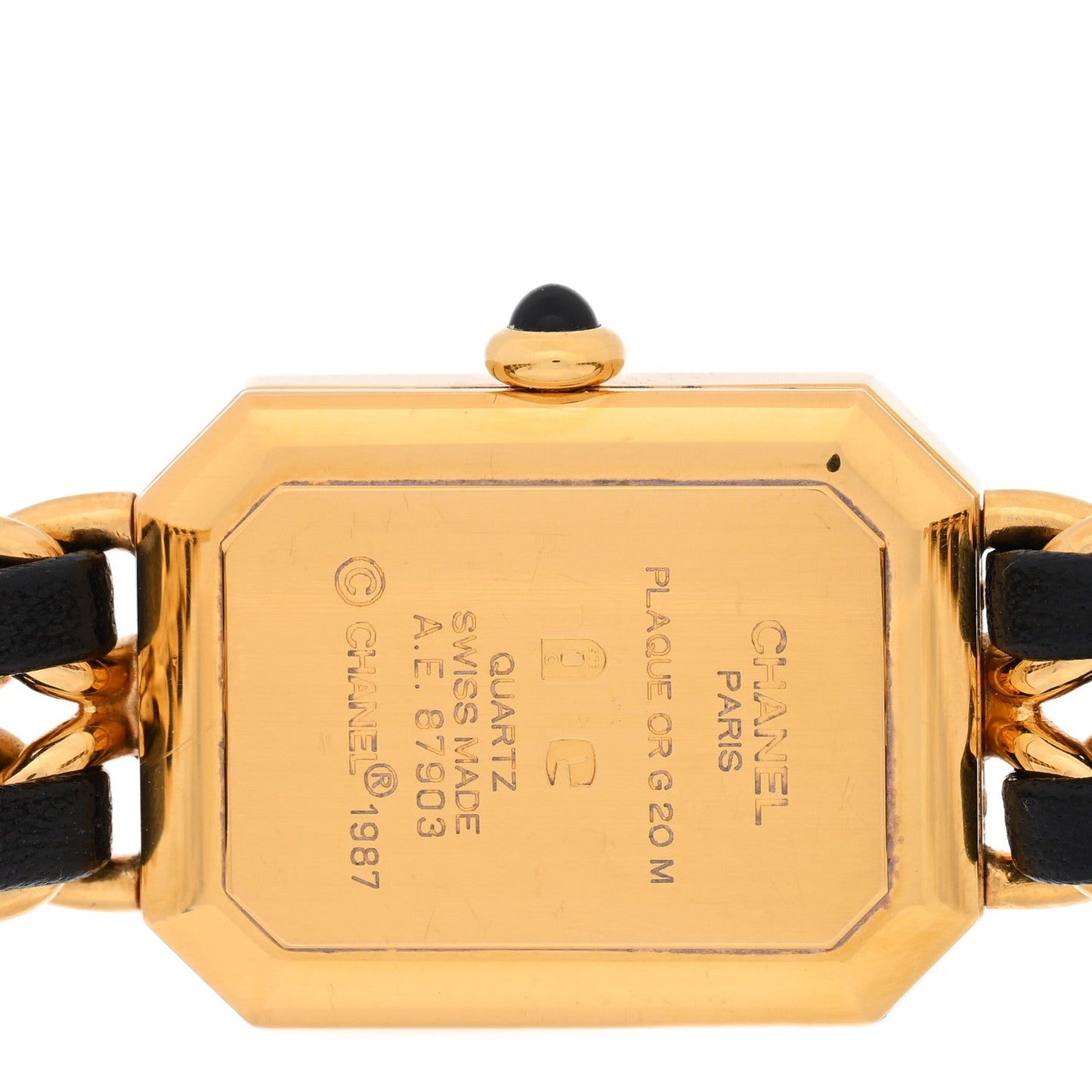 Stainless Steel Lambskin 20mm Chain Premiere Quartz Watch Gold L