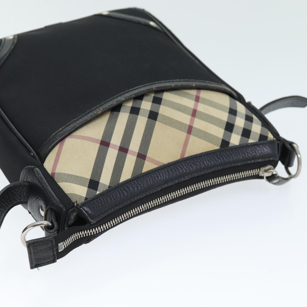 Burberry Nova Brand Canvas Black Shoulder Bag