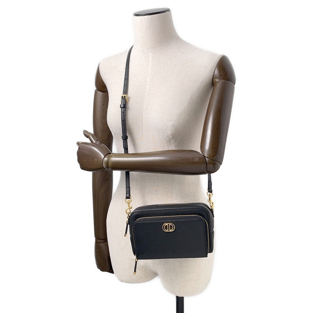 Dior Karo double pouch BlackS7431UBAE Leather Rovelle Bags