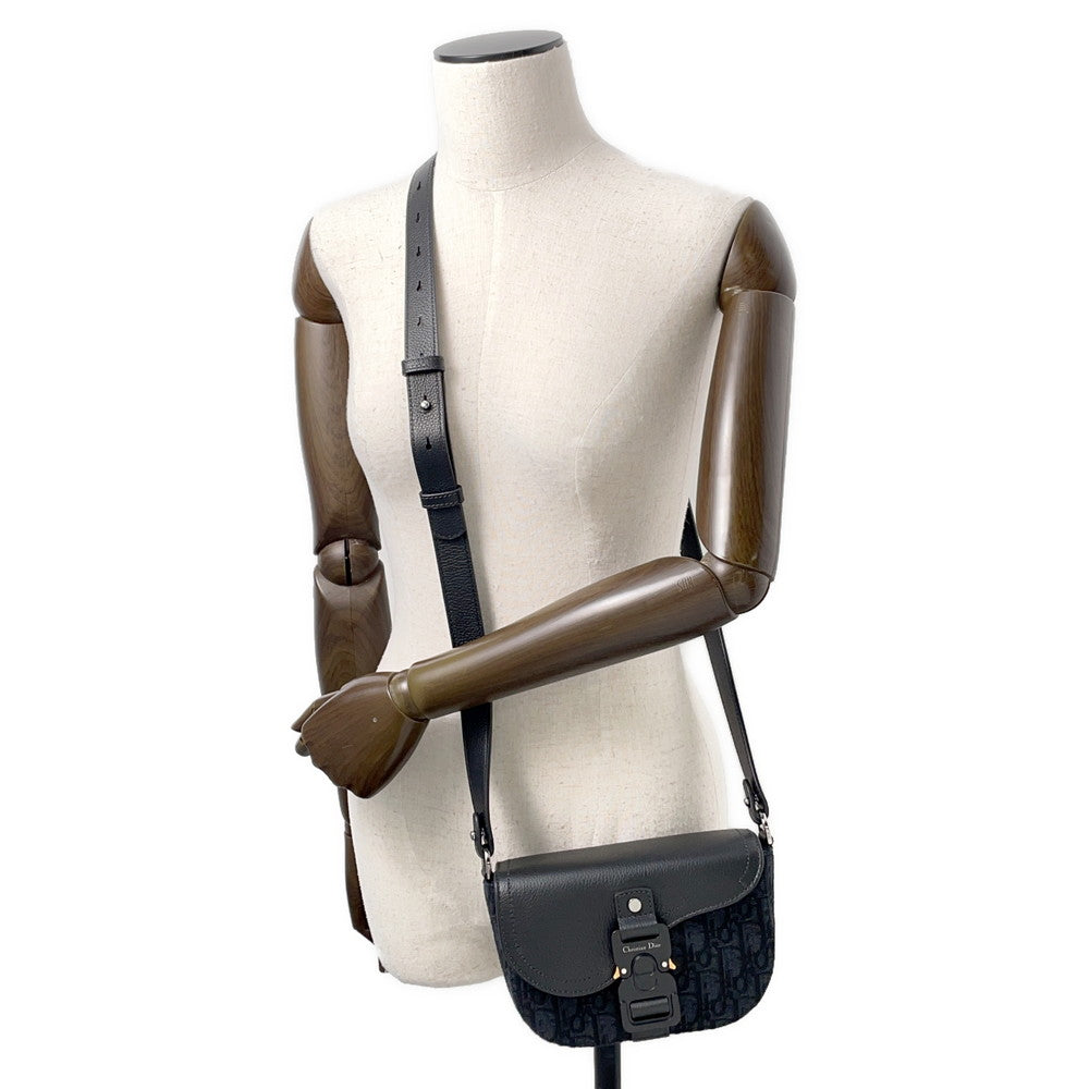 Dior Saddle flap messenger bag Black2ADCA435YKS Leather Canvas Size Mini Rovelle Bags