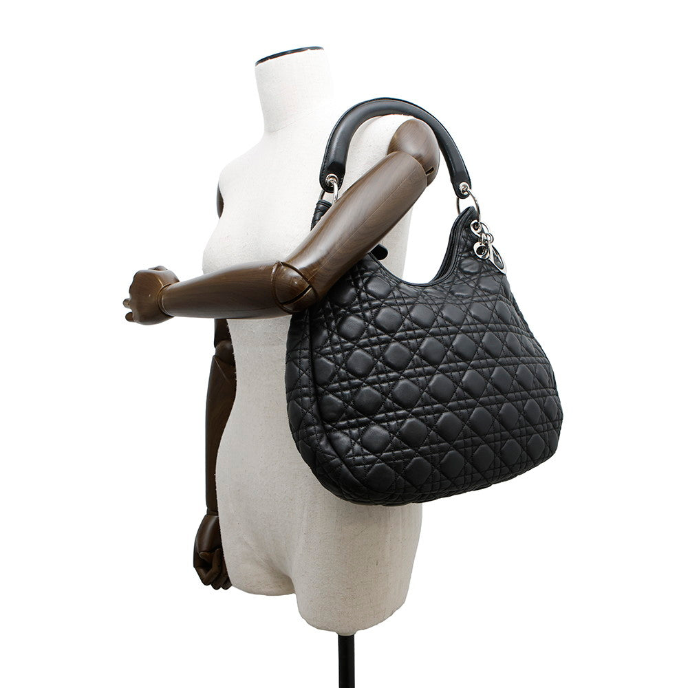 Dior Canage One Shoulder Bag Black Leather Rovelle Bags