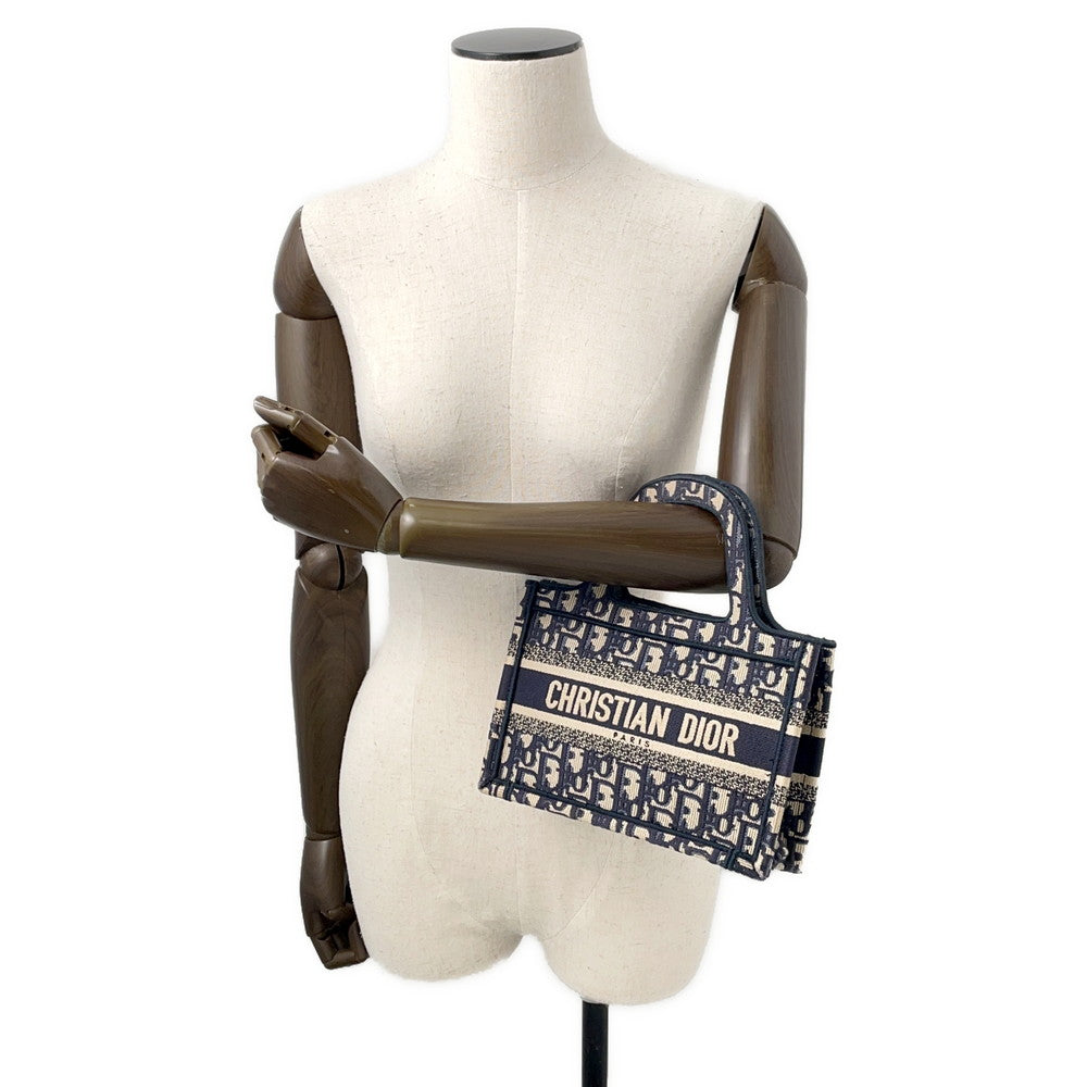Dior Oblique Book Tote Navys5475Zriw Canvas Size Mini Rovelle Bags