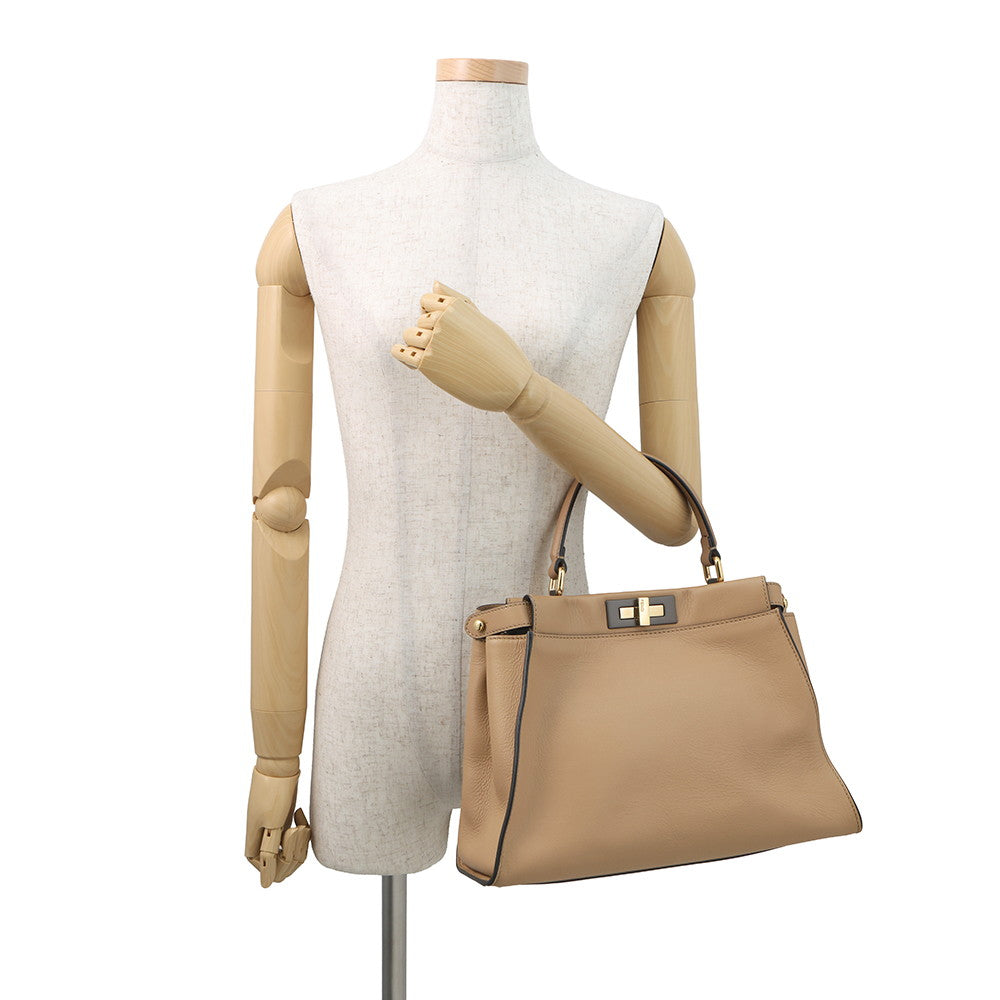 FENDI Peekaboo Brown8BN290 Leather Size regular Rovelle Bags