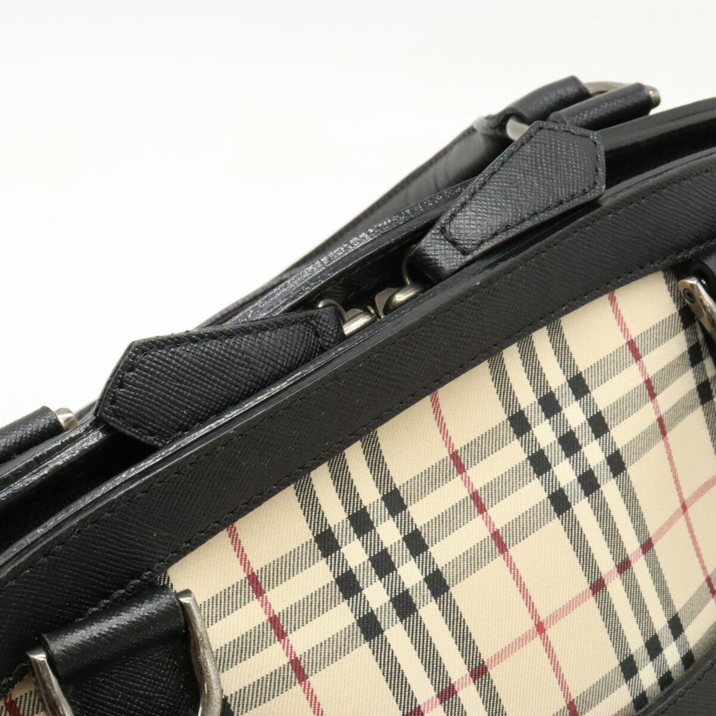 Burberry Nova Brand Canvas White Shoulder Bag Style 37