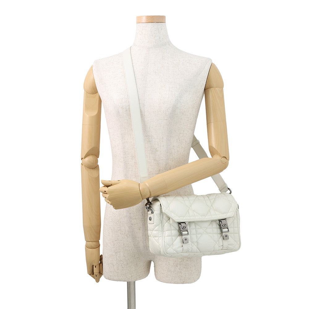 Dior Macrocannage Dior Camp Shoulder Bag Whitem1243Bney Leather Size Small Rovelle Bags