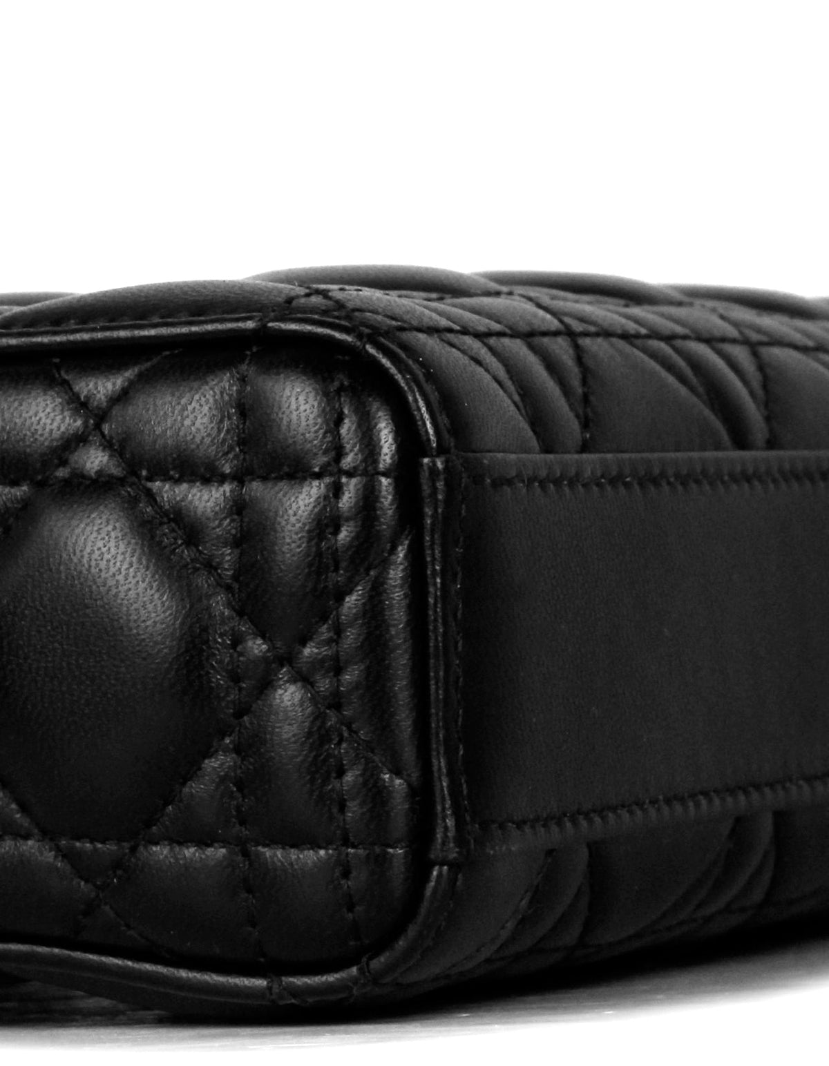Christian Dior Black Cannage Lambskin Quilted Leather Lady D-Joy Bag Rovelle Bags