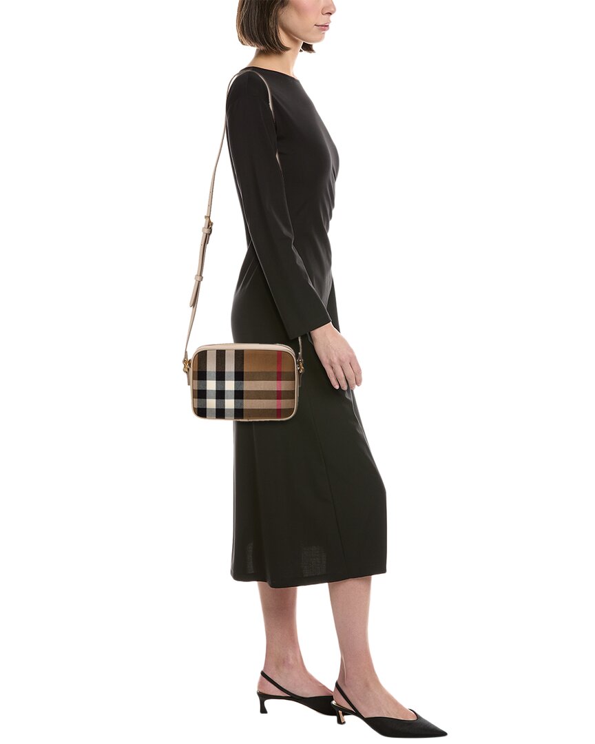 Burberry Camera SIZE Leather Crossbody Bag