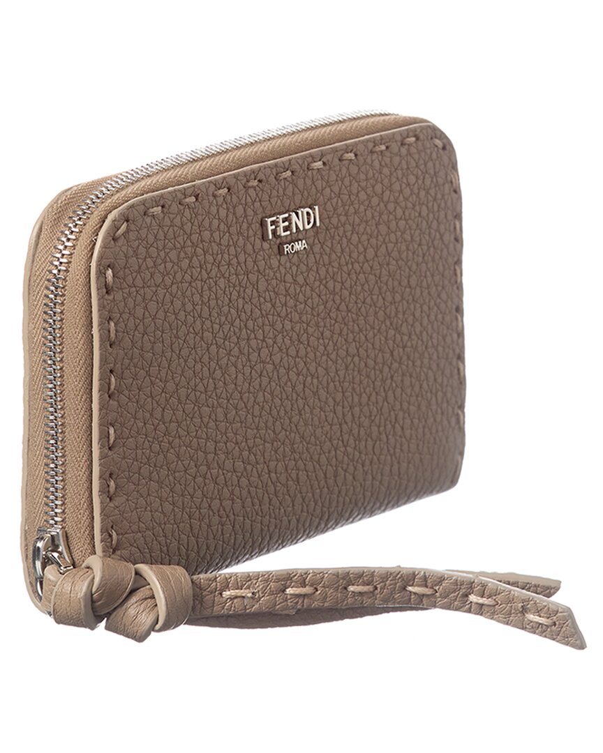 Fendi Zip Around Peekaboo Mini Leather Wallet Rovelle Bags