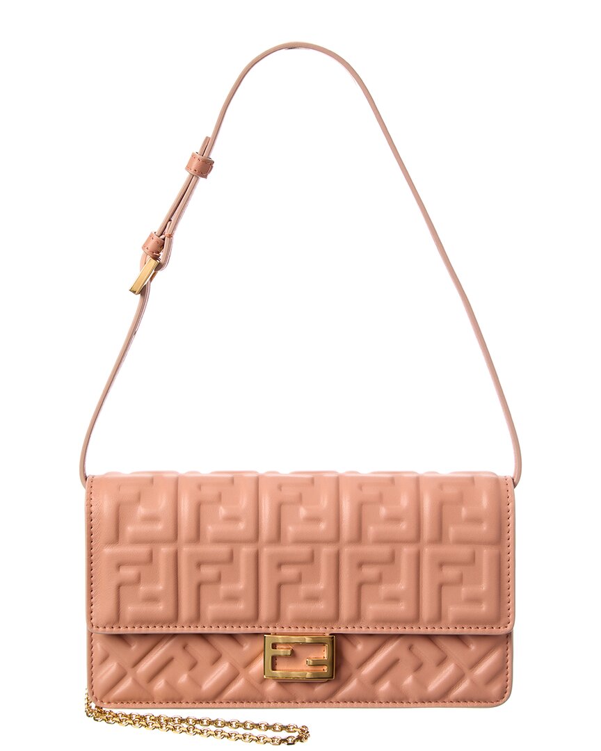 Fendi Baguette Ff Leather Wallet On Chain Rovelle Bags