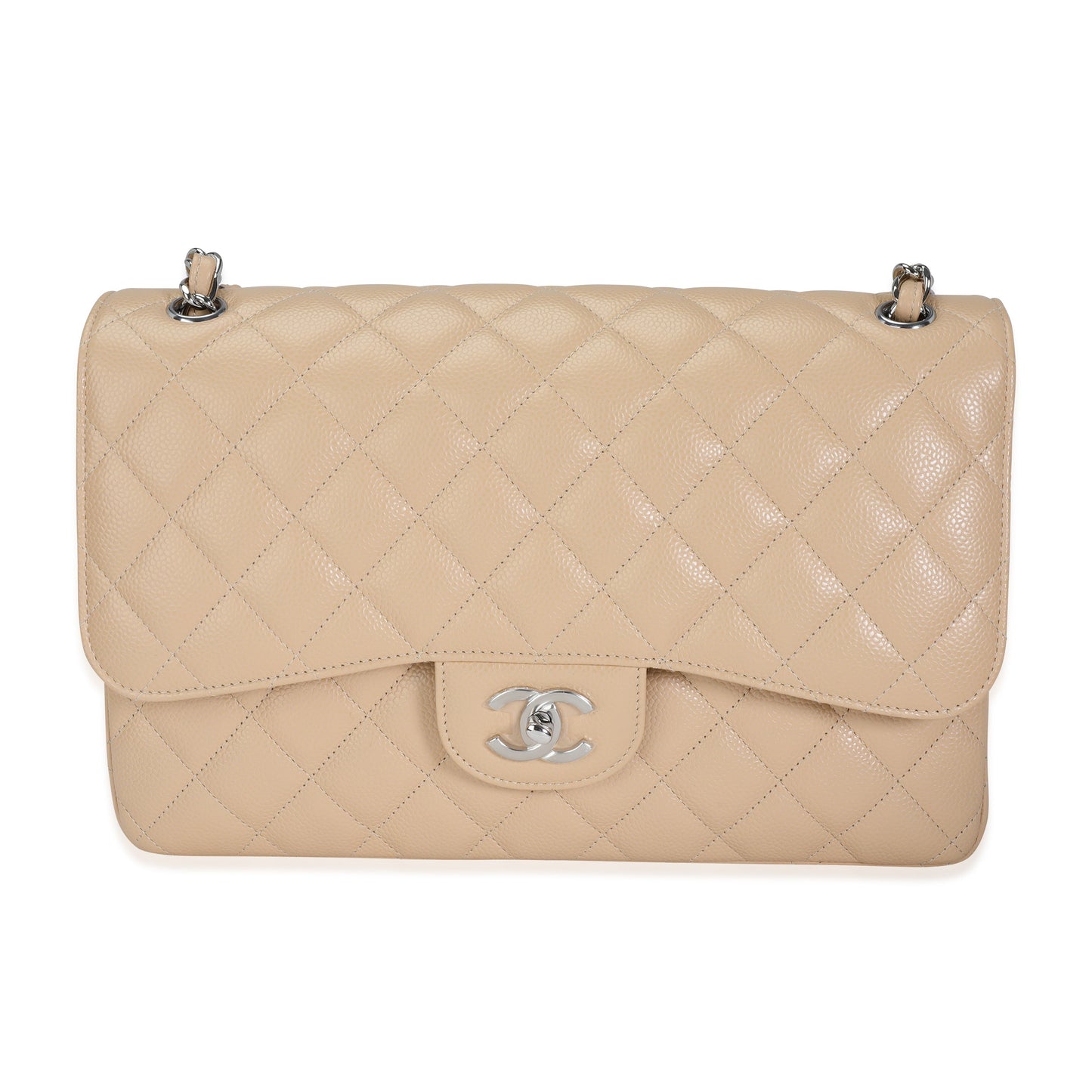 Chanel Flap Classic Quilted Caviar Beige Shoulder Bag Rovelle Bags