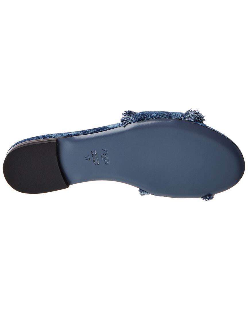Fendi Sunshine Denim Sandal, 37.5, Blue Rovelle Bags