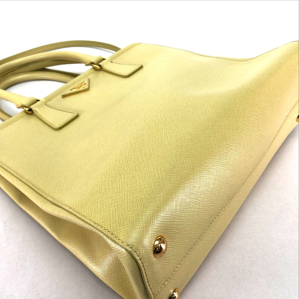Prada Handbag B2411M Safiano Leather Yellow Shoulder Bag Women Rovelle Bags