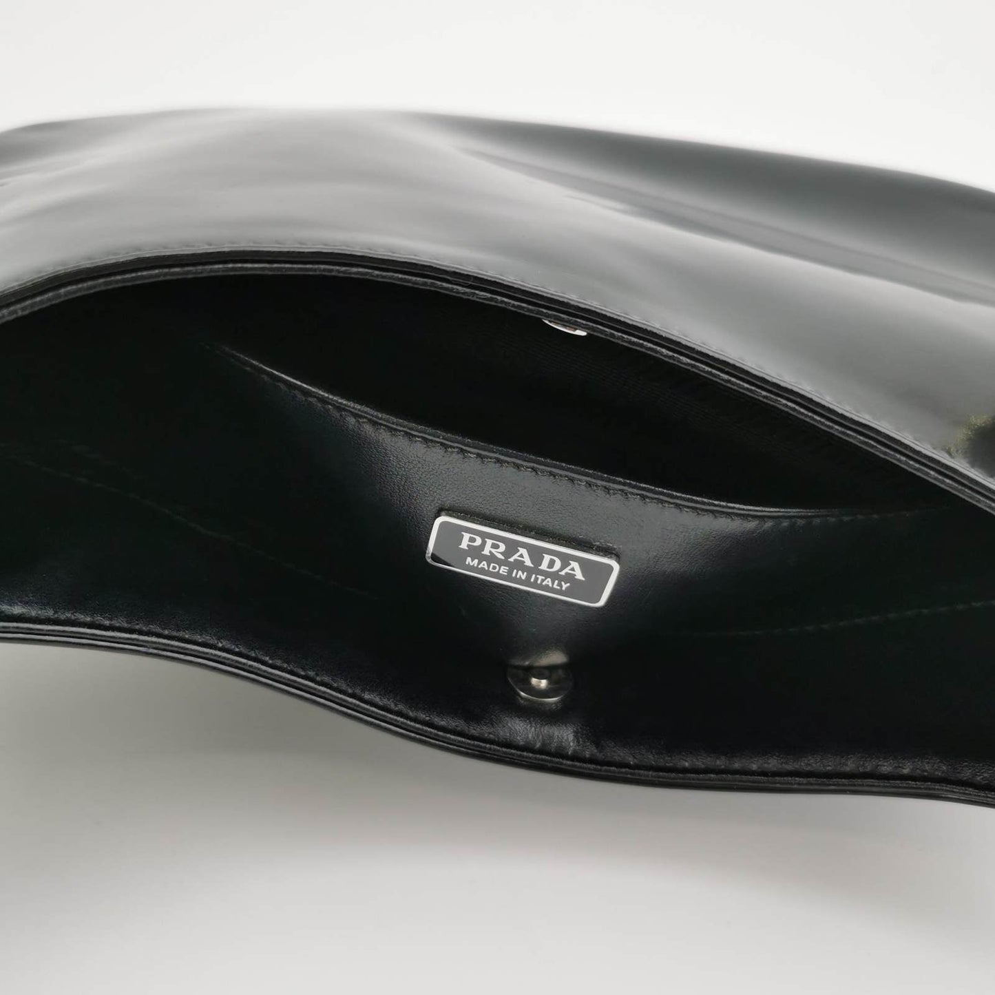 Prada Cleo Black Smooth Leather Shoulder Bag Rovelle Bags