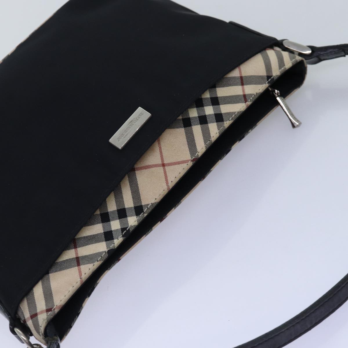 Burberry Nova Brand Check Black Shoulder Bag
