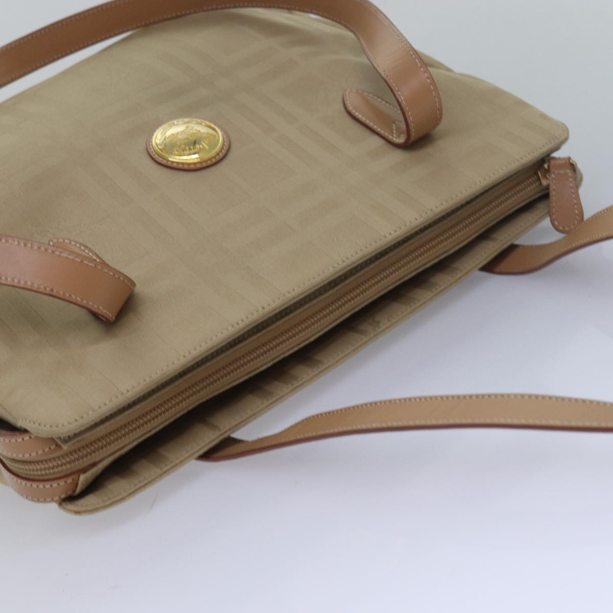 Burberry Brand Canvas White Shoulder Bag Style 13