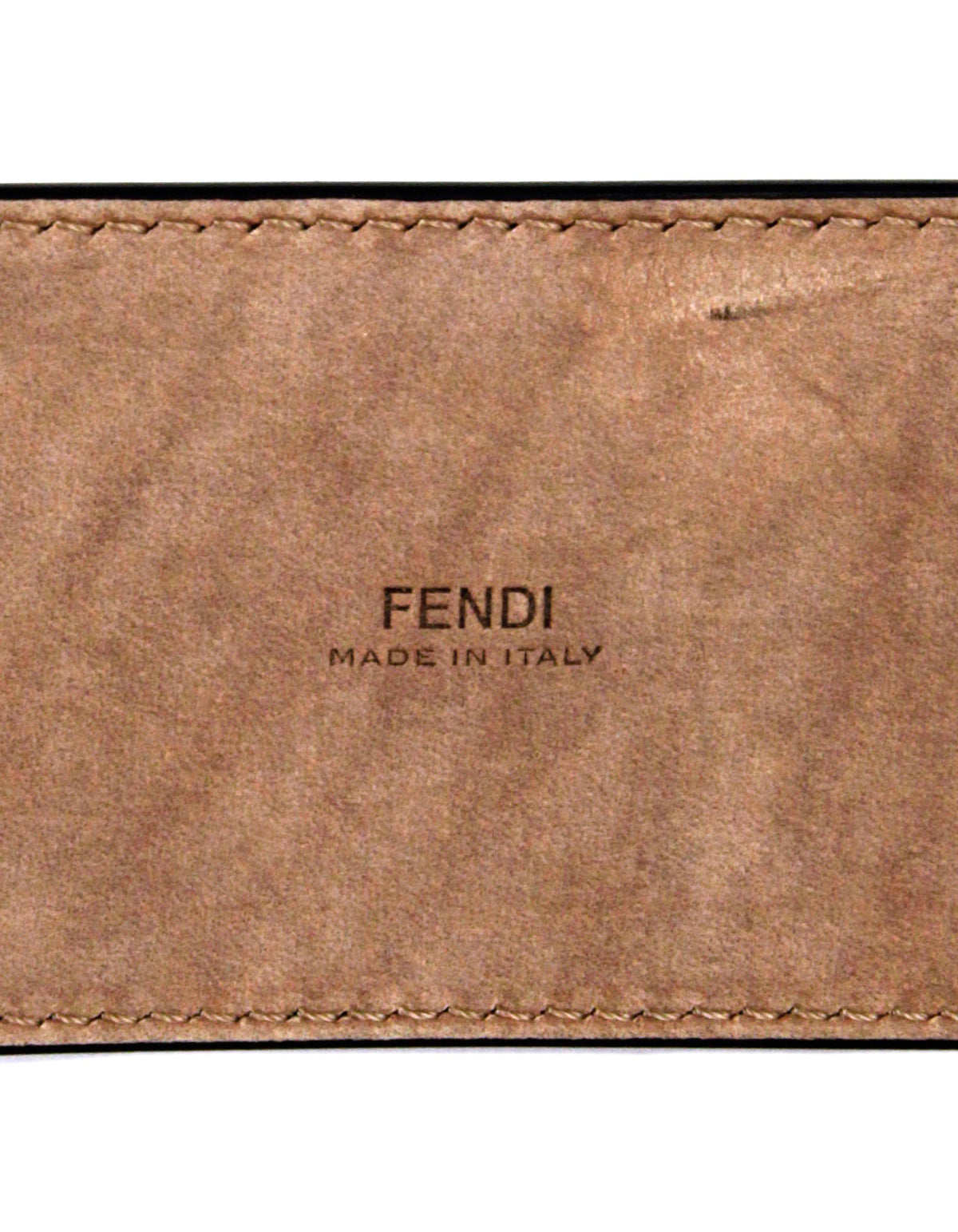 Fendi NWT Brown Leather Wide Logo Belt sz 85/34" Rovelle Bags