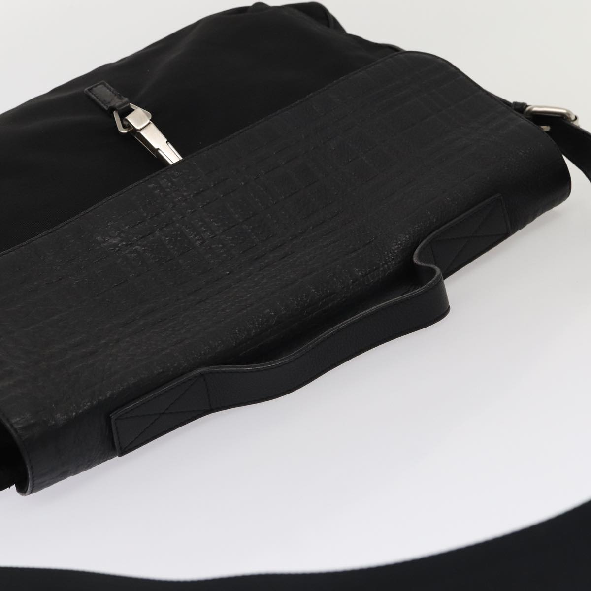 Burberry Nova Brand Leather Black Shoulder Bag Style 3