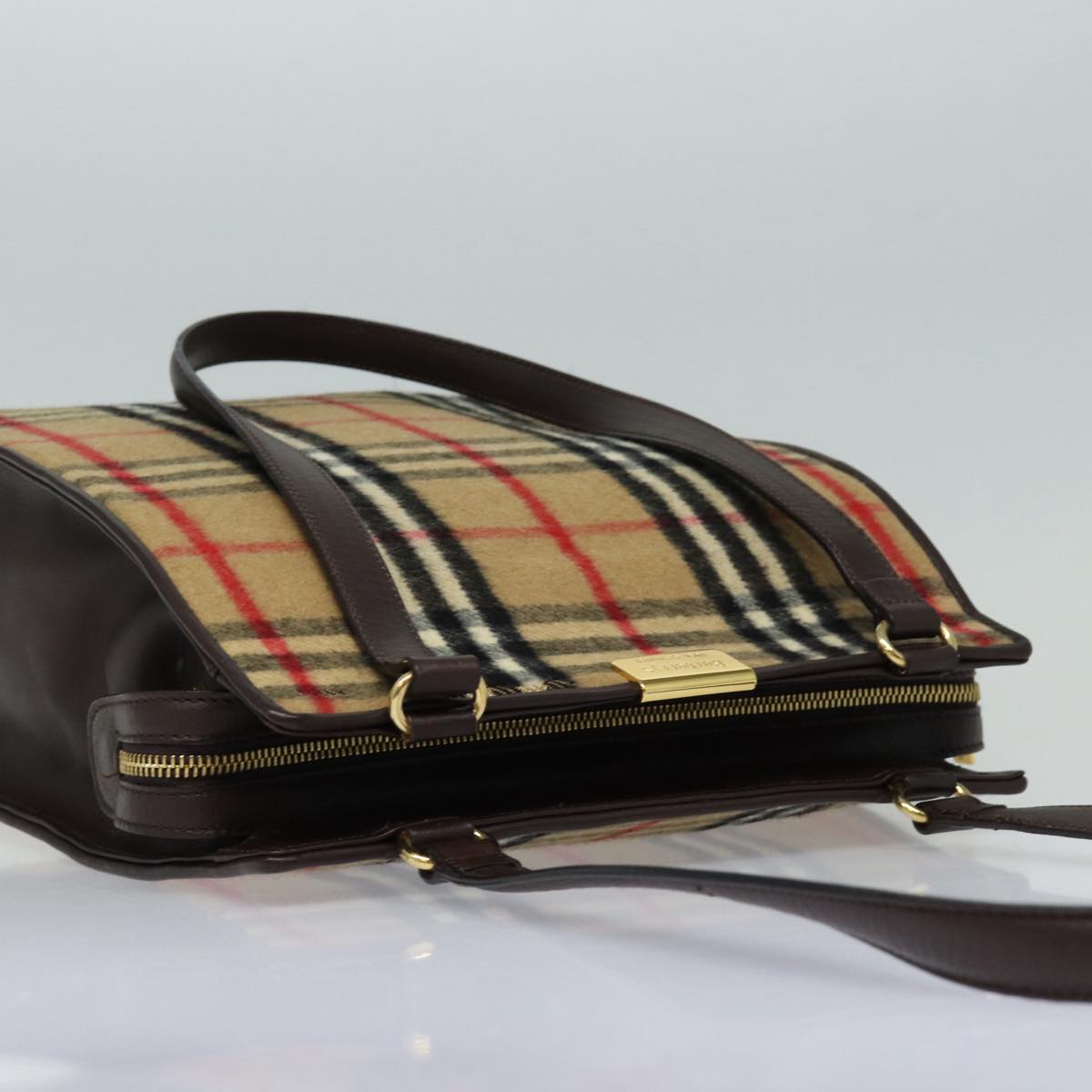 Burberry Nova Brand Check White Shoulder Bag Style 9