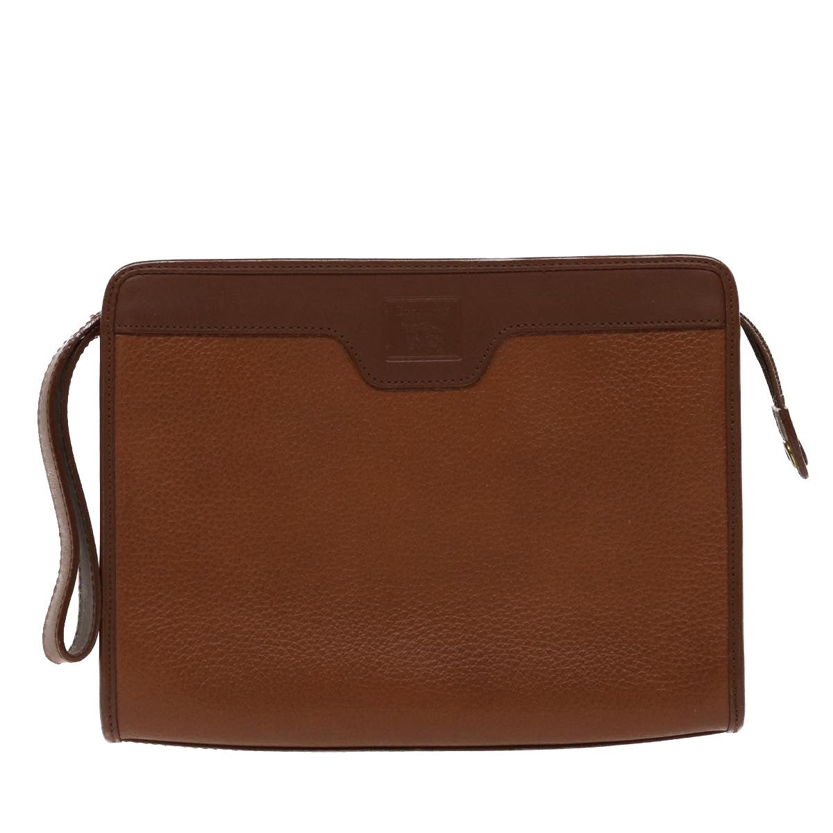 Burberry Brand Leather Brown Clutch Bag Style 8