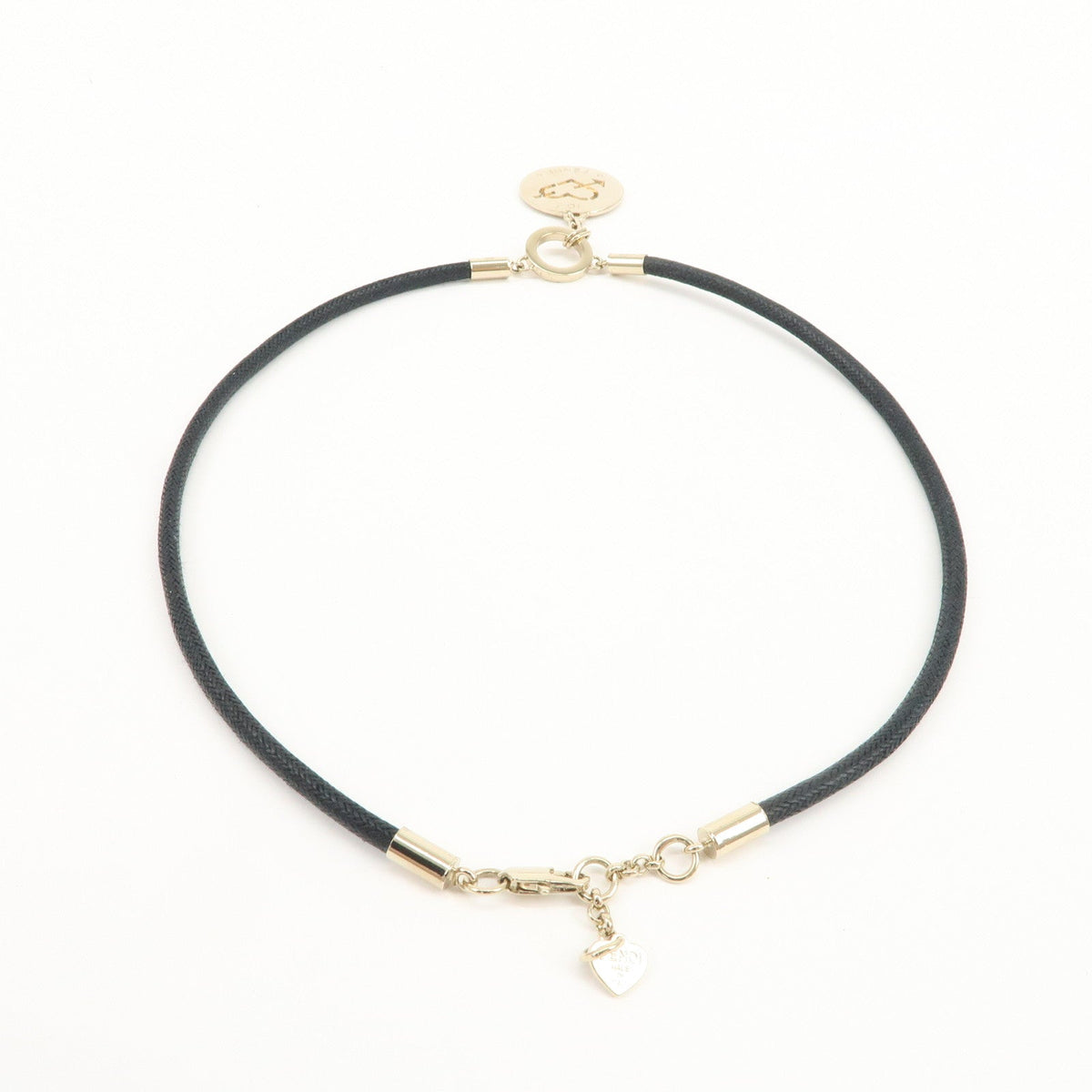 FENDI Logo Metal Necklace Silver Black Rovelle Bags