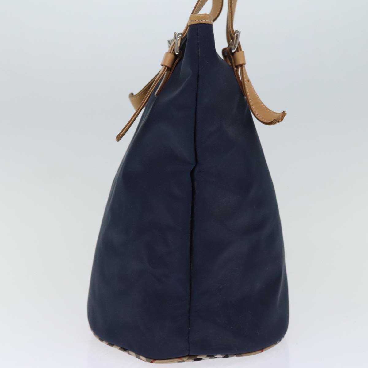 Burberry Nova Brand Check Blue Tote Bag