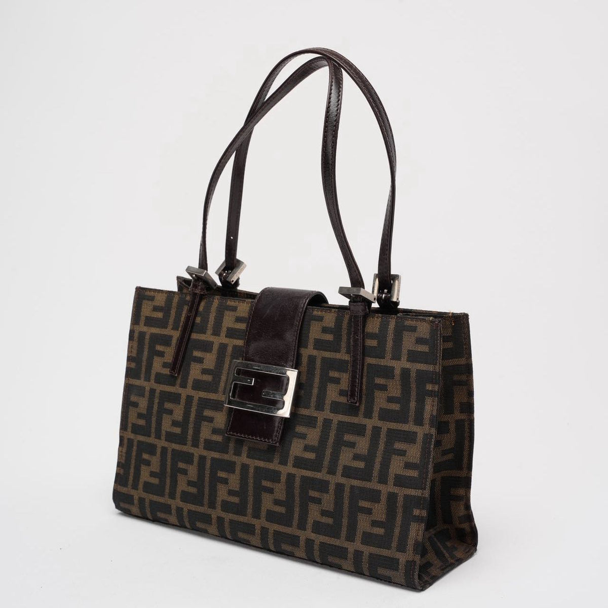 Fendi Zucca Double Top Handle Bag Rovelle Bags