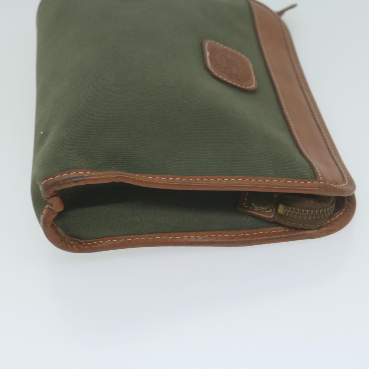 Burberry Brand Canvas Green Clutch Bag Style 2