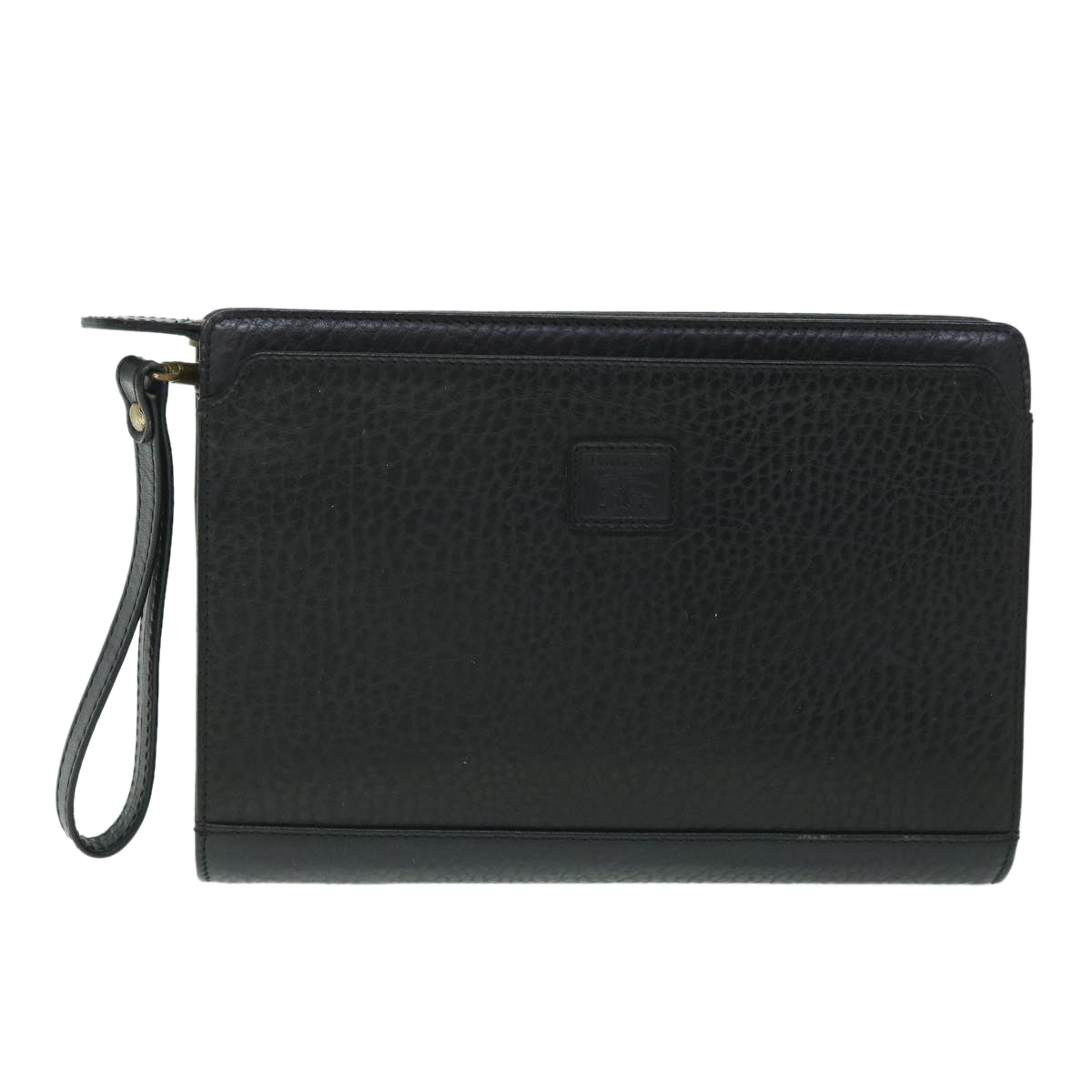 Burberry Brand Leather Black Clutch Bag Style 10