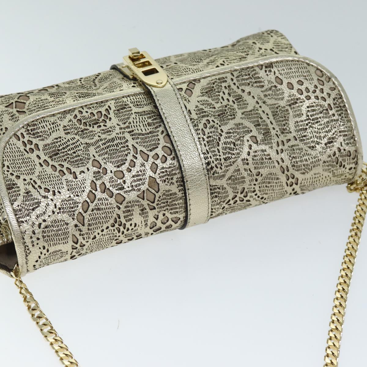 Burberry Brand Leather Gold Shoulder Bag