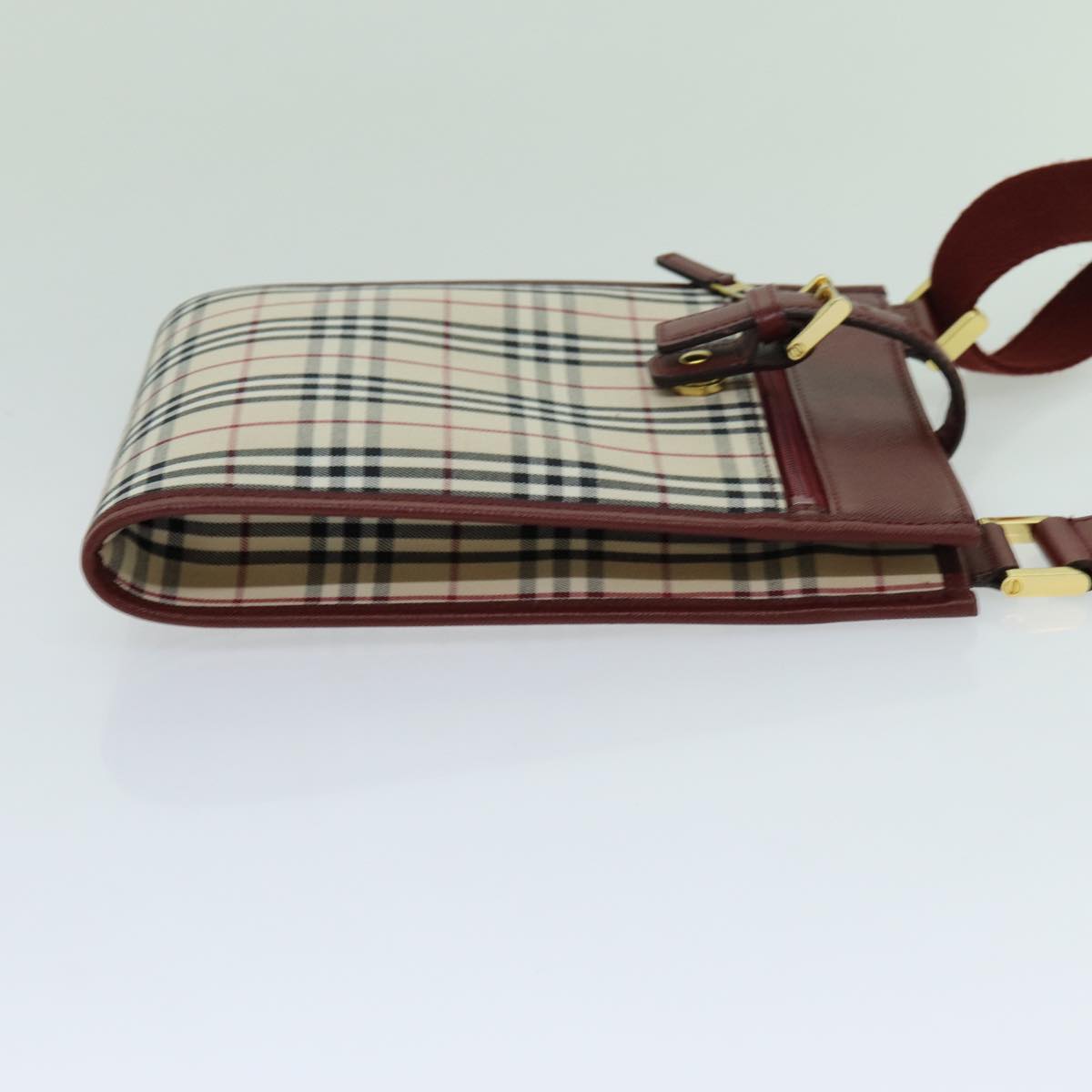 Burberry Brand Canvas White Shoulder Bag Style 18