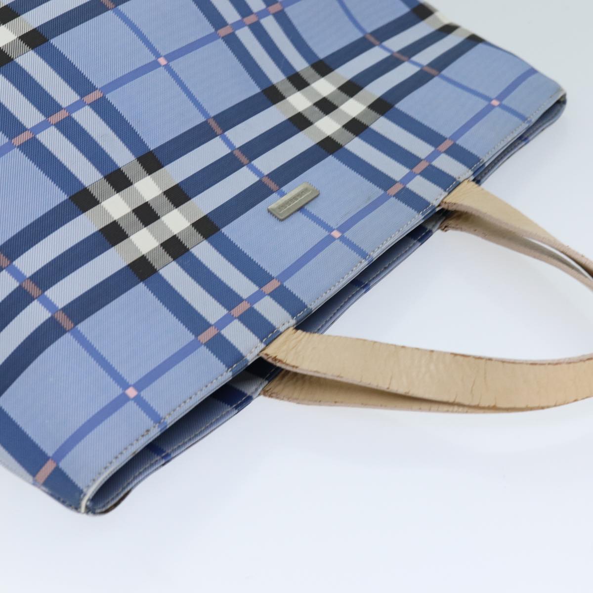Burberry Nova Brand Check Blue Tote Bag Style 2