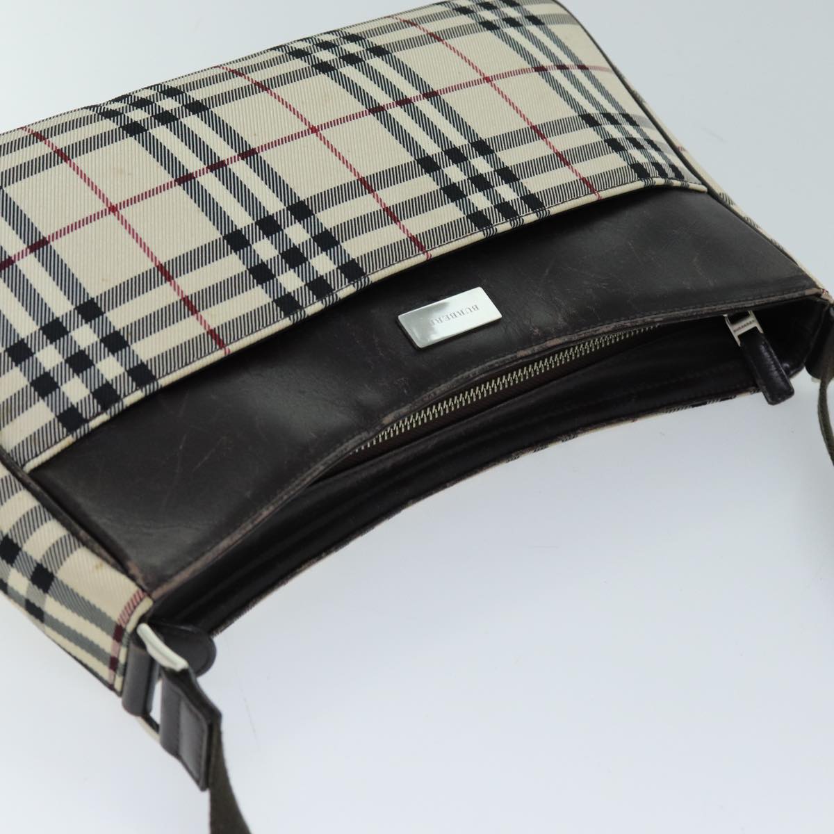 Burberry Brand Canvas White Shoulder Bag Style 2