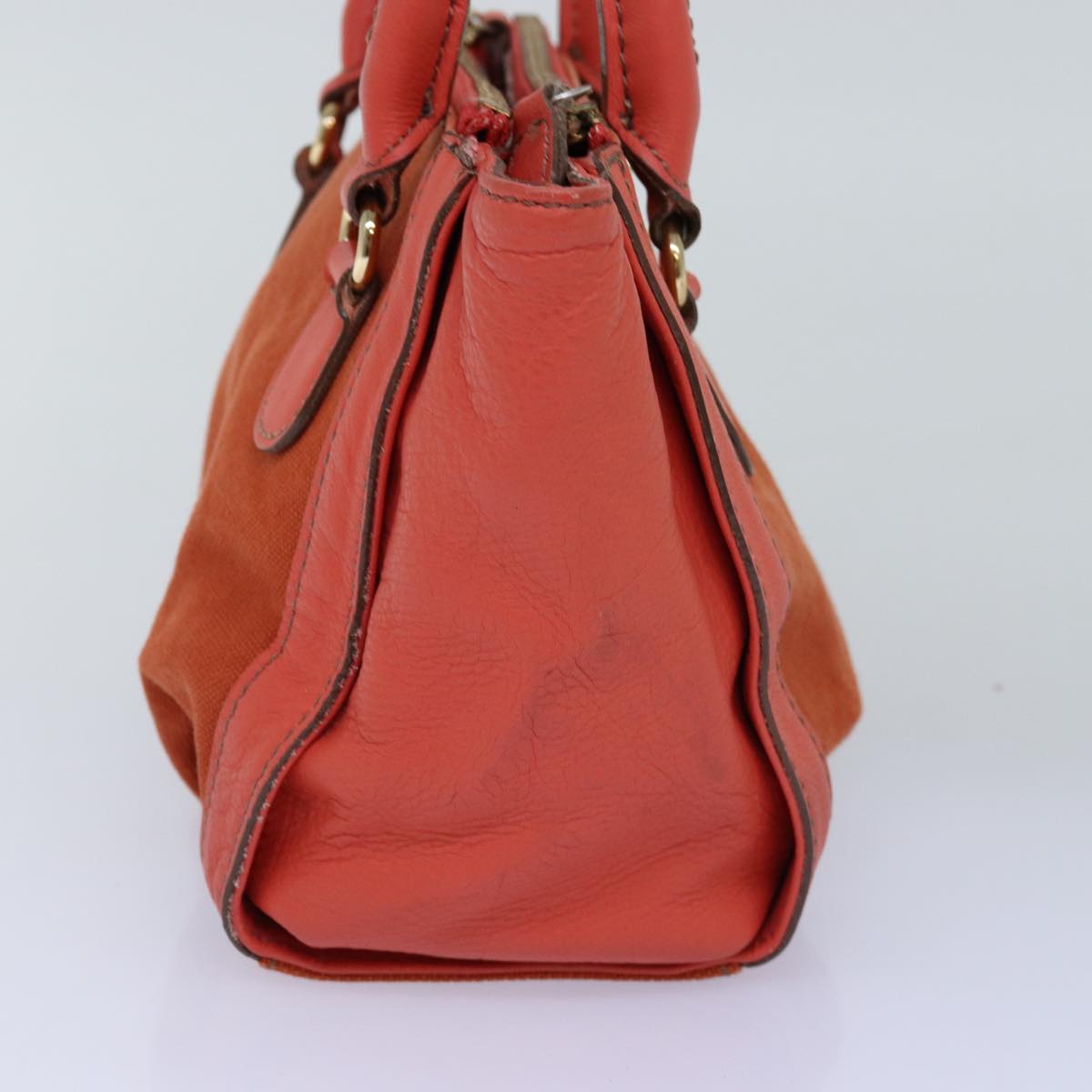 Burberry Label Brand Canvas Blue Handbag