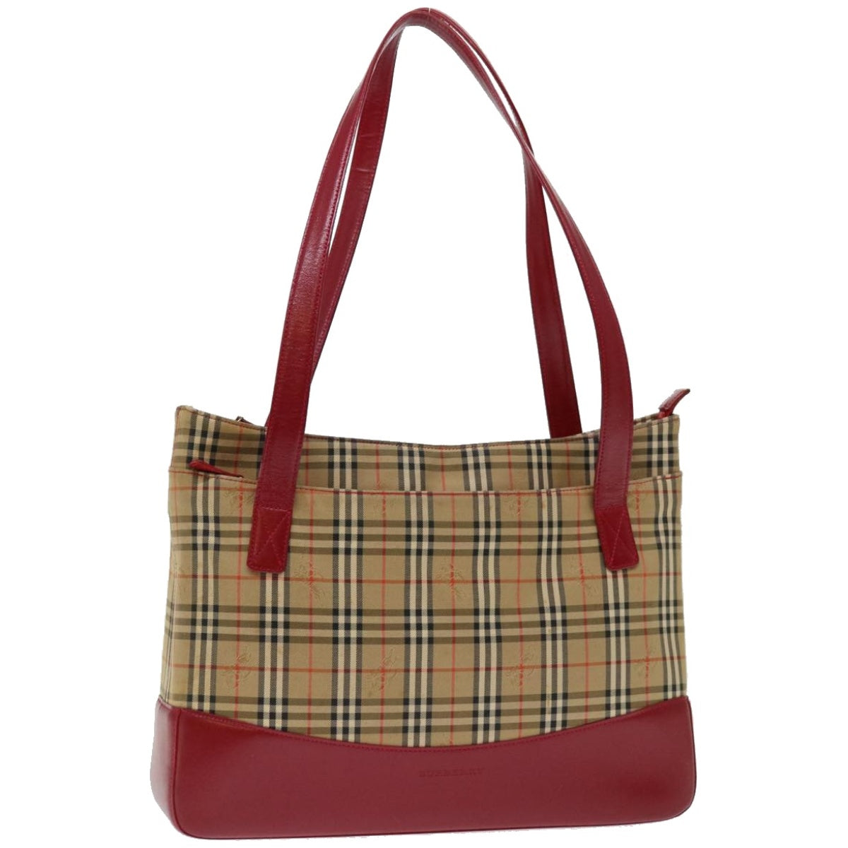 Burberry Haymarket Brand Canvas White Tote Bag Style 2