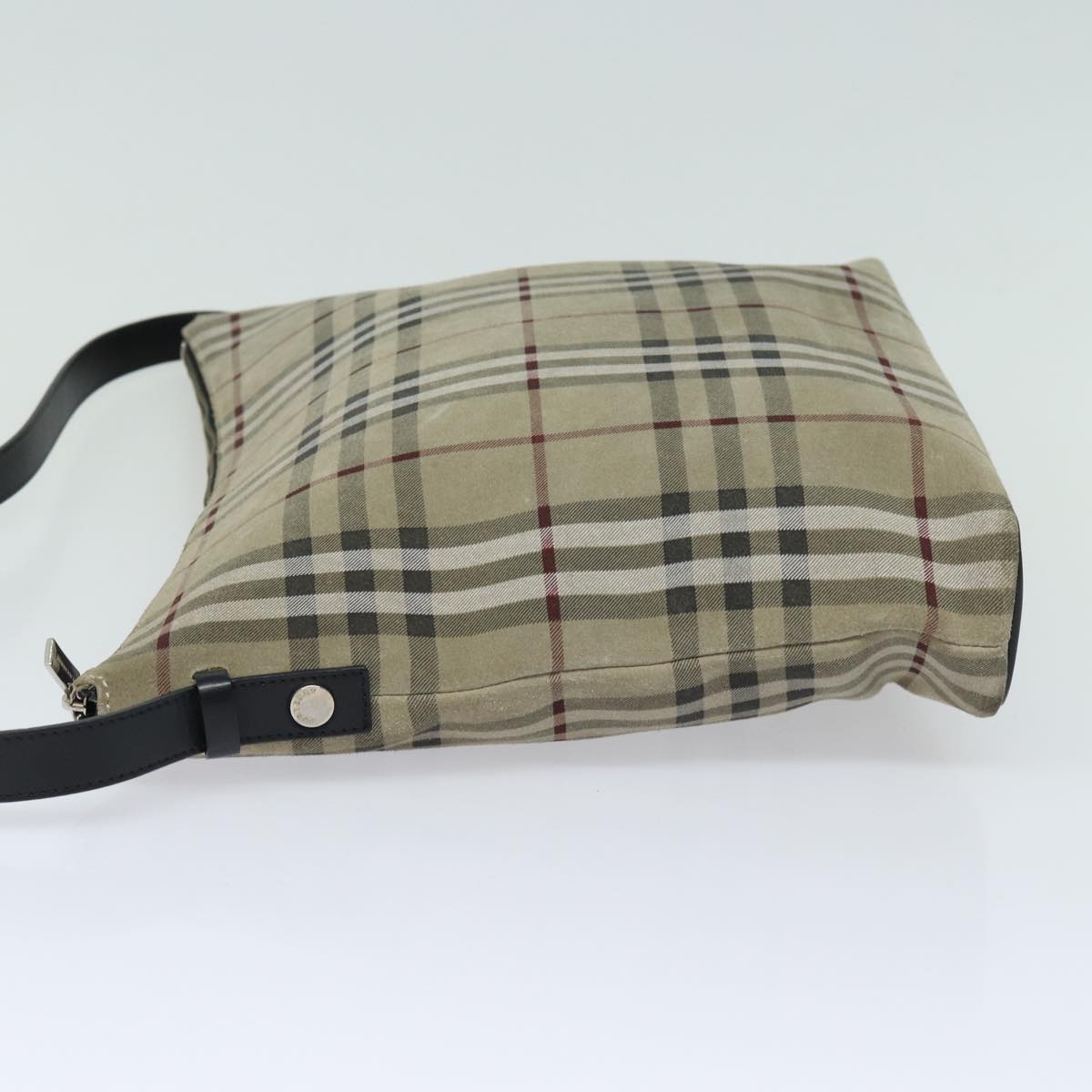 Burberry Nova Brand Suede White Shoulder Bag