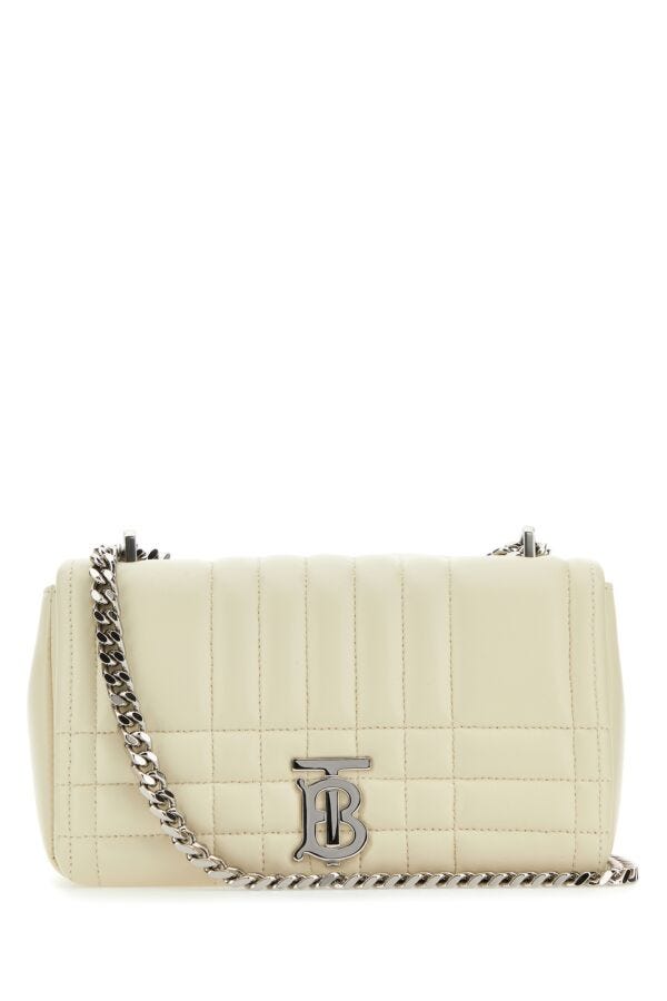 Burberry Woman Ivory Leather Crossbody Bag