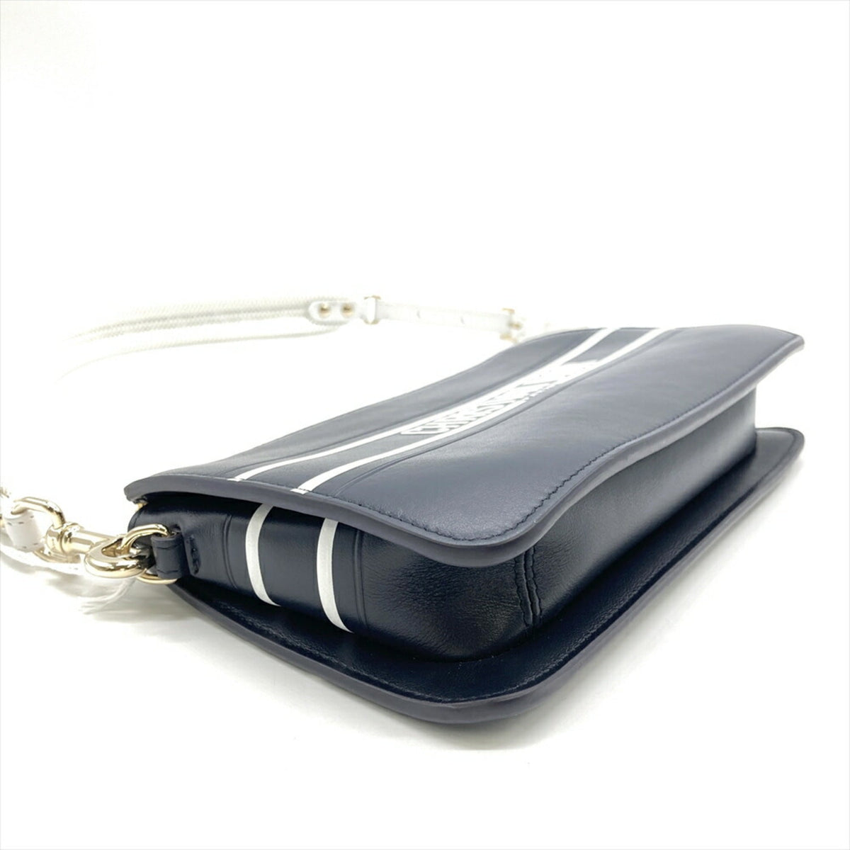 Christian Dior Navy Leather Shoulder Bag Leather Rovelle Bags