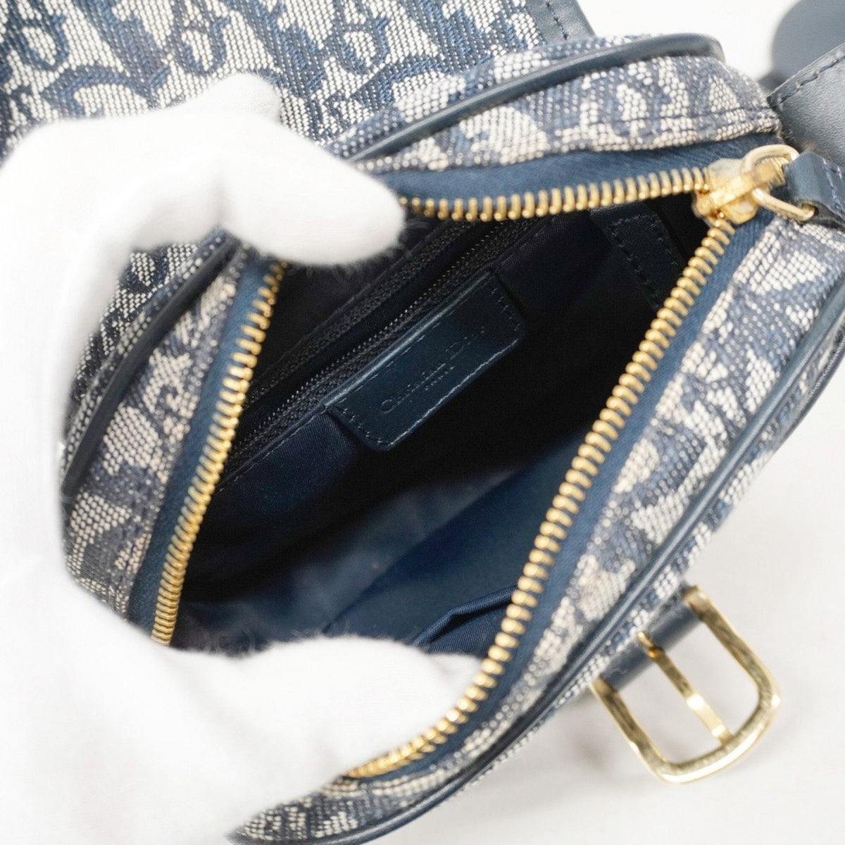 Christian Dior Navy Canvas Shoulder Bag Rovelle Bags