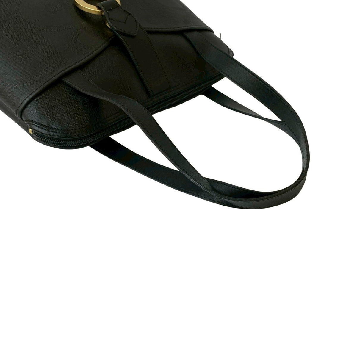 Christian Dior Black Leather Pvc Boston Bag Handbag Rovelle Bags