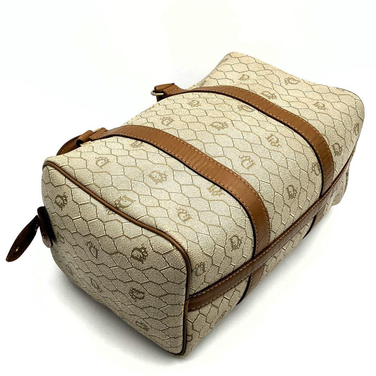 Christian Dior Beige Brown Pvc Handbag Rovelle Bags