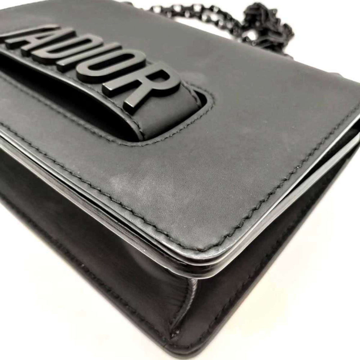 Christian Dior Black Leather Shoulder Bag Style 12 Rovelle Bags