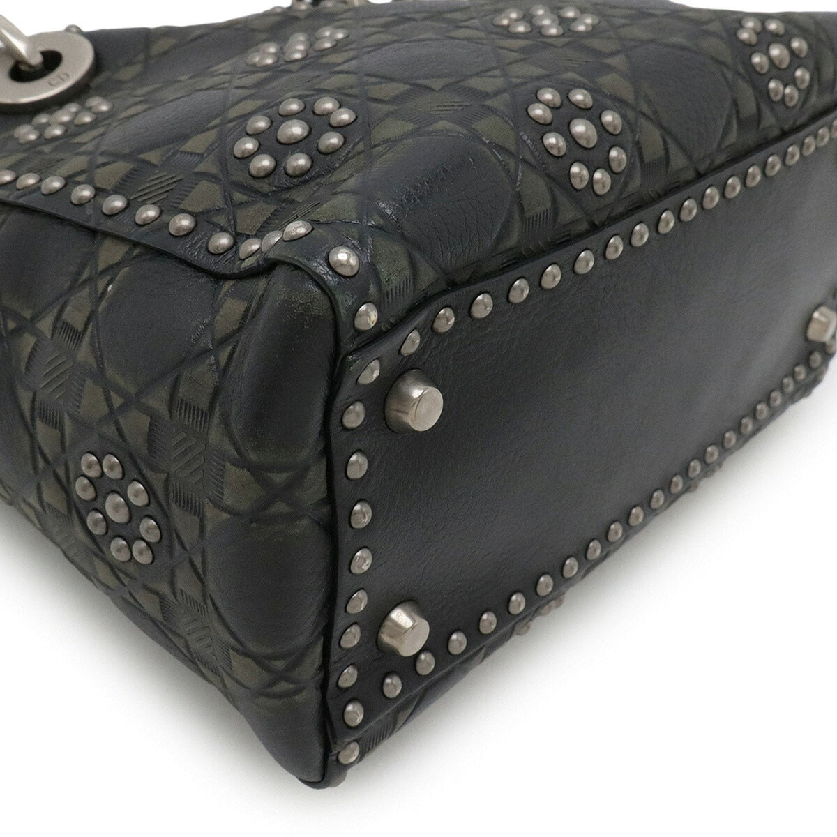 Christian Dior Black Khaki Leather Handbag Shoulder Bag Rovelle Bags