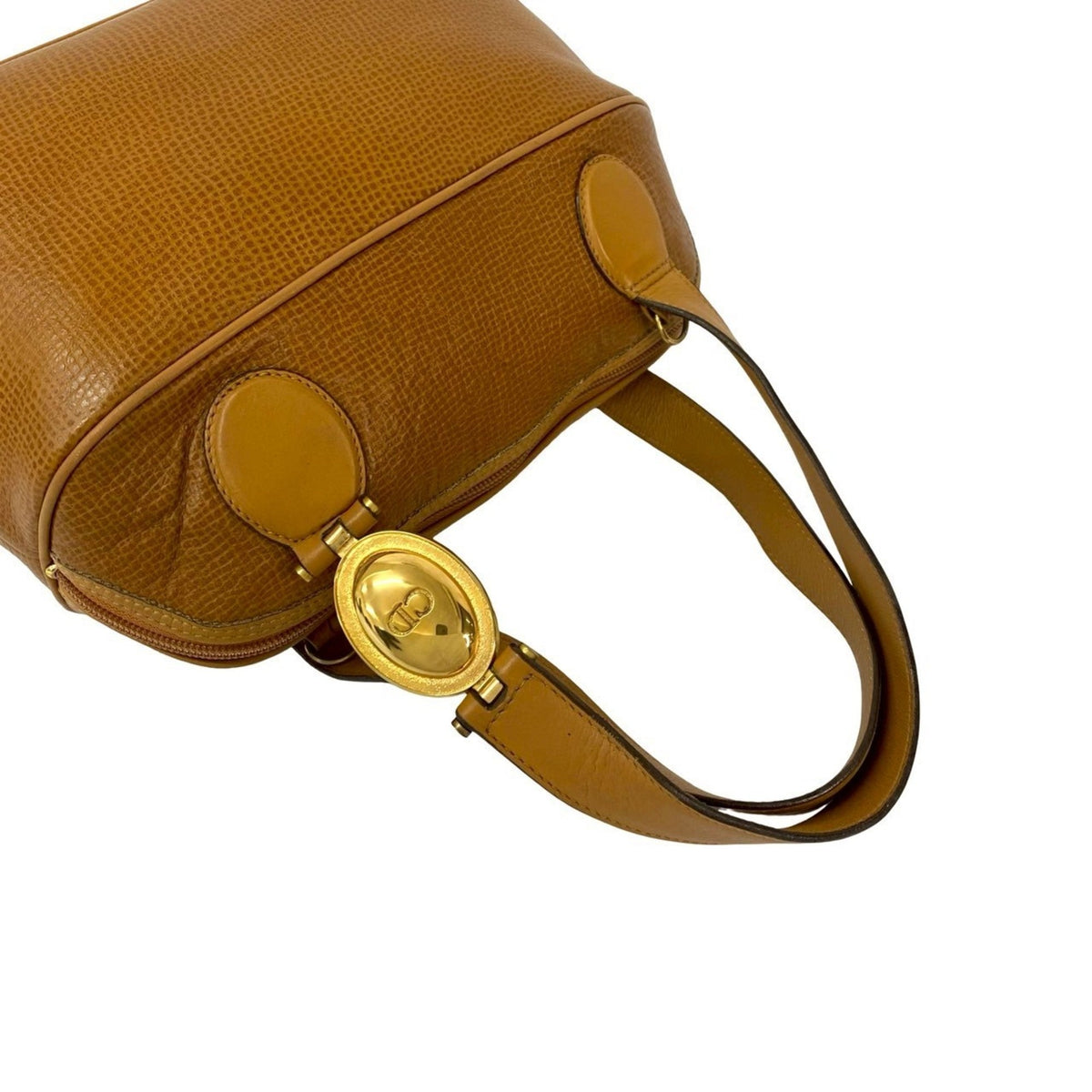 Christian Dior Brown Leather Boston Bag Handbag Shoulder Bag Rovelle Bags