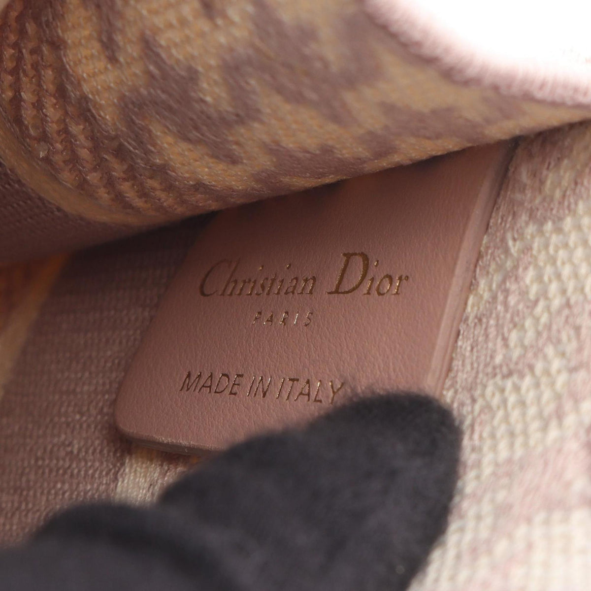Christian Dior Pink White Canvas Handbag Tote Bag Rovelle Bags