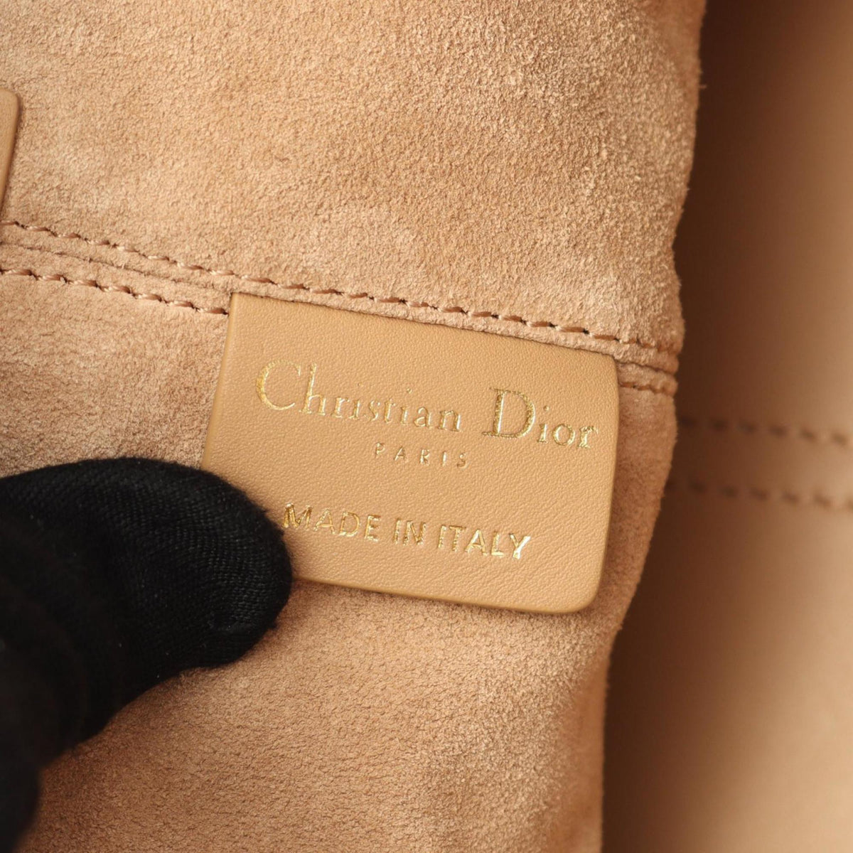 Christian Dior Beige Leather Handbag Leather Rovelle Bags