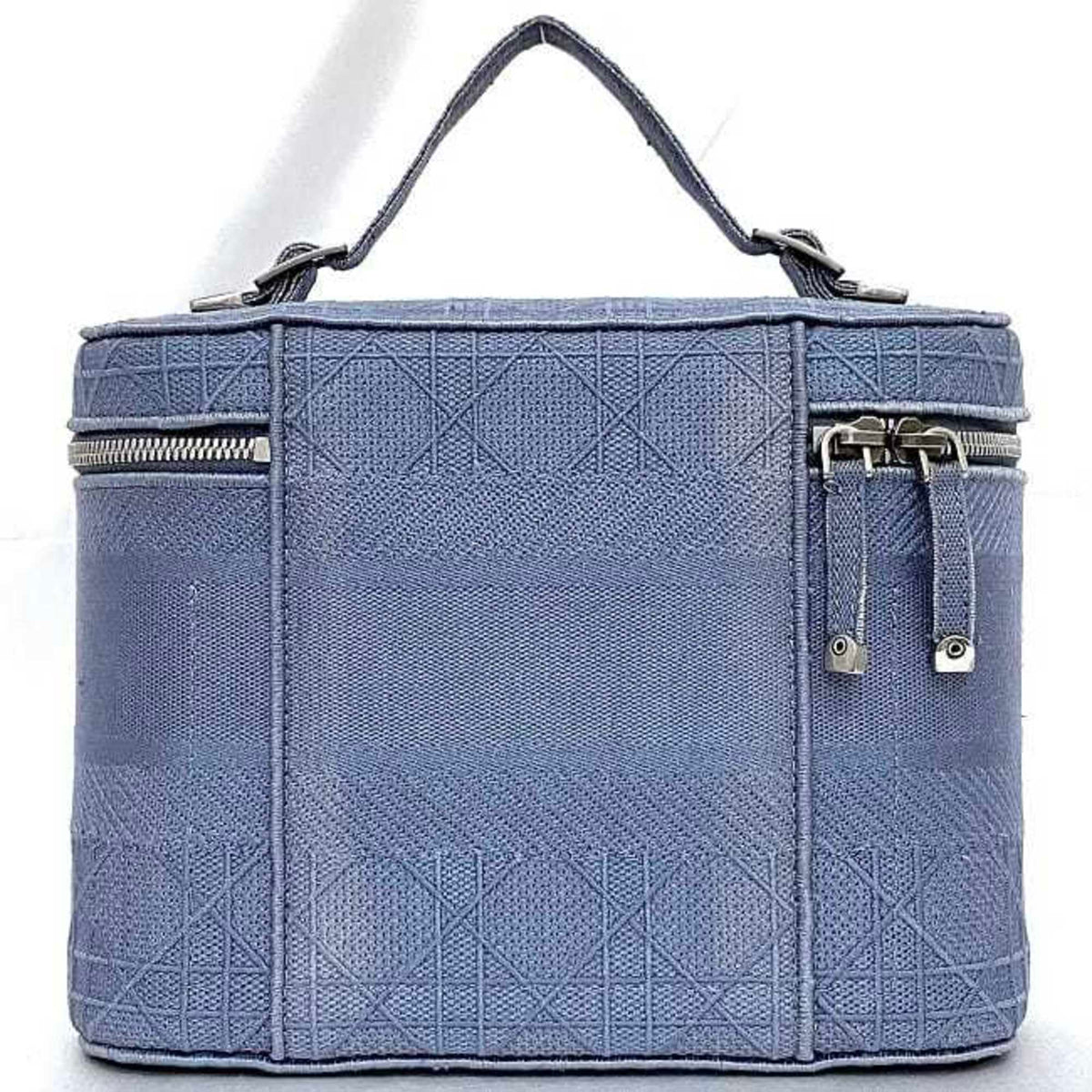 Christian Dior Light Blue Canvas Handbag Vanity Bag Rovelle Bags