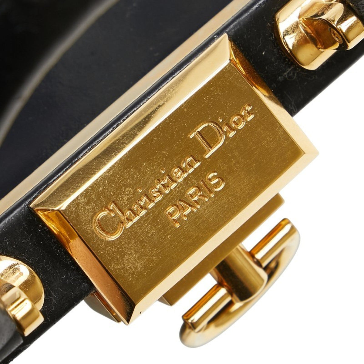 Christian Dior Black Patent Leather Handbag Shoulder Bag Rovelle Bags