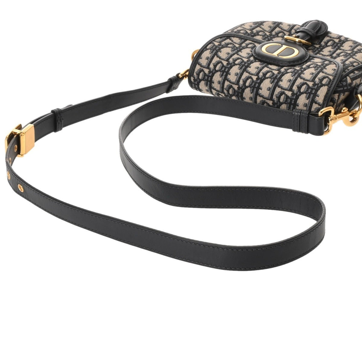 Christian Dior Navy Jacquard Shoulder Bag Jacquard Rovelle Bags